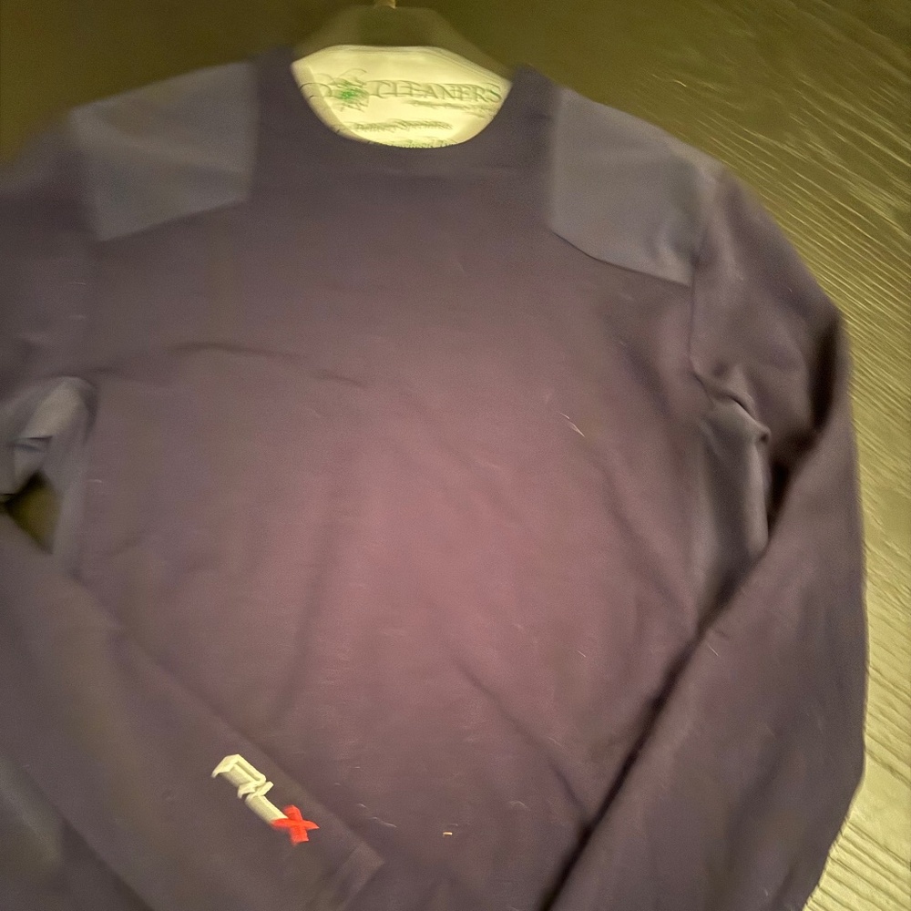 RLX Ralph Lauren Navy Blue Crewneck Sweatshirt with Small Logo